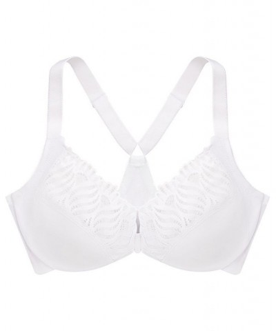 Women's Plus Size Wonder Wire Front Close T-Back Bra White $27.56 Bras