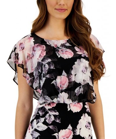 Women's Printed Round-Neck Short-Sleeve Dress Lilac $39.16 Dresses