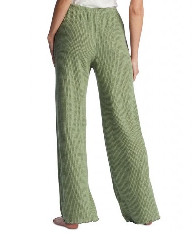 Juniors' So Easy High-Rise Tie-Waist Knit Pants Green $22.34 Pants