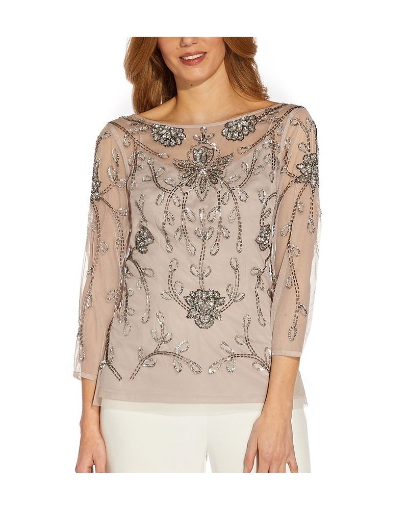 Women's Beaded Top Marble $58.83 Tops