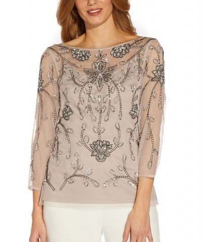 Women's Beaded Top Marble $58.83 Tops