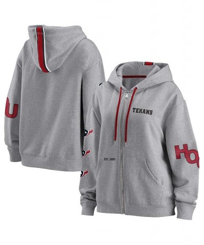 Women's Gray Houston Texans Full-Zip Hoodie Gray $41.33 Sweatshirts