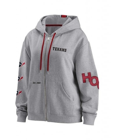 Women's Gray Houston Texans Full-Zip Hoodie Gray $41.33 Sweatshirts