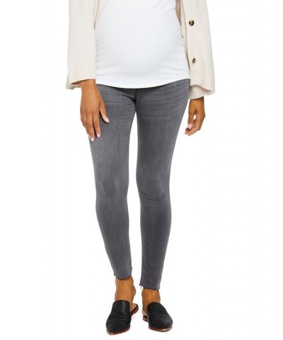 Indigo Blue Skinny Maternity Ankle Jeggings Gray $24.94 Jeans