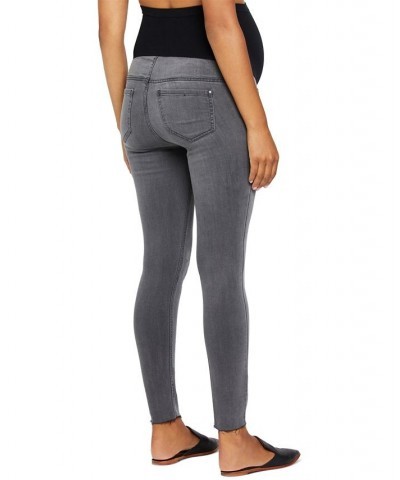 Indigo Blue Skinny Maternity Ankle Jeggings Gray $24.94 Jeans