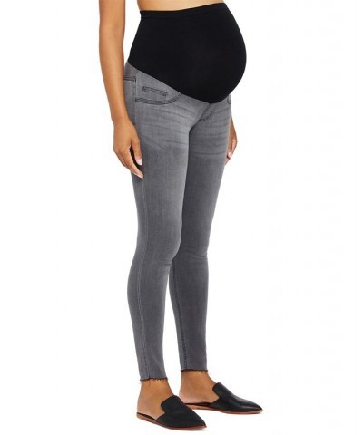 Indigo Blue Skinny Maternity Ankle Jeggings Gray $24.94 Jeans