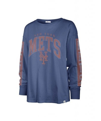 Women's Royal New York Mets Statement Long Sleeve T-shirt Royal $31.85 Tops