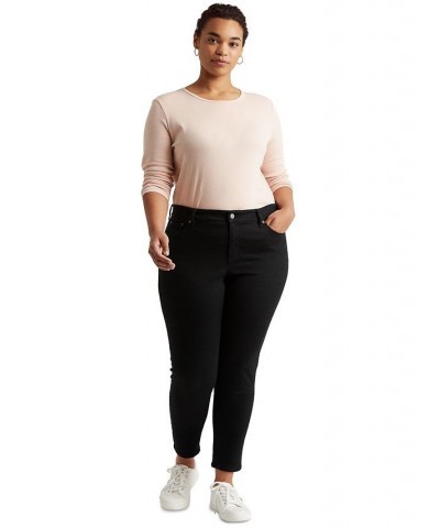 Plus Size Stretch Long-Sleeve Tee Pink $34.75 Tops