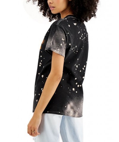 Juniors' Cotton Butterfly-Print T-Shirt Black $11.20 Tops