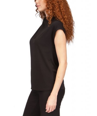 Women's Twist-Neck Sleeveless Top Black $32.03 Tops