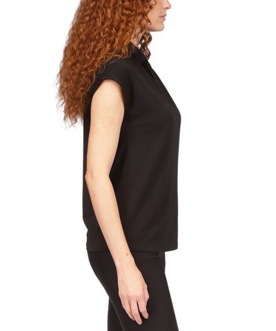 Women's Twist-Neck Sleeveless Top Black $32.03 Tops