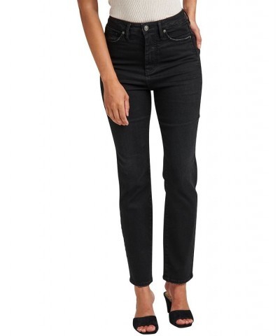 Women's Aikins High Rise Straight Leg Jeans Black $35.64 Jeans