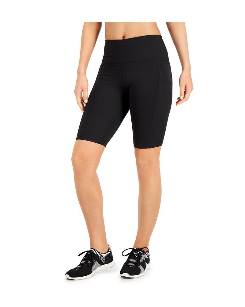 Women's Compression High-Rise 10" Bike Shorts Deep Black $14.99 Shorts