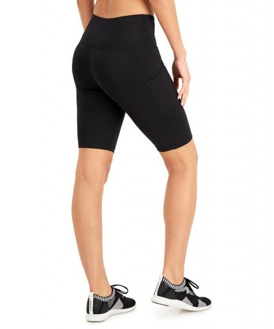 Women's Compression High-Rise 10" Bike Shorts Deep Black $14.99 Shorts