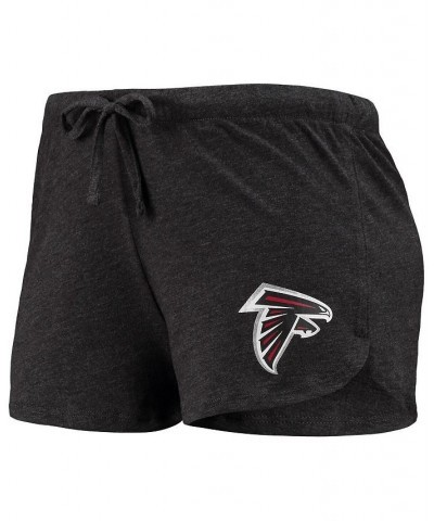 Women's Black Atlanta Falcons Meter Knit Long Sleeve Raglan Top and Shorts Sleep Set Black $35.00 Pajama