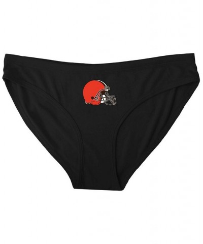 Women's Black Cleveland Browns Solid Logo Panties Black $16.79 Panty