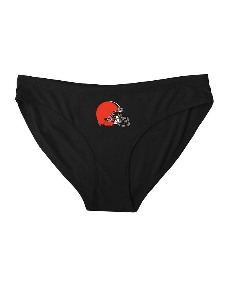 Women's Black Cleveland Browns Solid Logo Panties Black $16.79 Panty