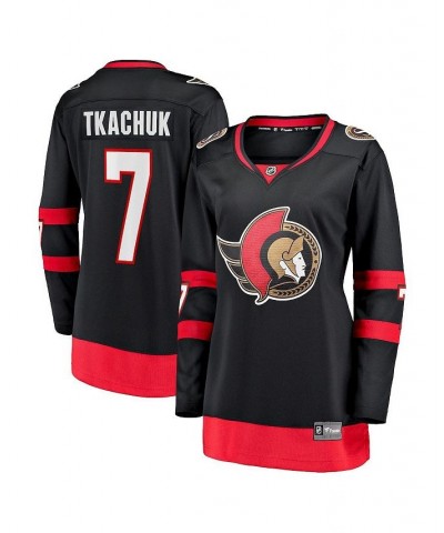 Women's Branded Brady Tkachuk Black Ottawa Senators Home 2020/21 Premier Breakaway Player Jersey Black $79.20 Jersey