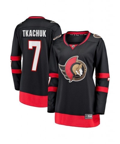 Women's Branded Brady Tkachuk Black Ottawa Senators Home 2020/21 Premier Breakaway Player Jersey Black $79.20 Jersey