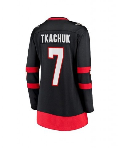 Women's Branded Brady Tkachuk Black Ottawa Senators Home 2020/21 Premier Breakaway Player Jersey Black $79.20 Jersey