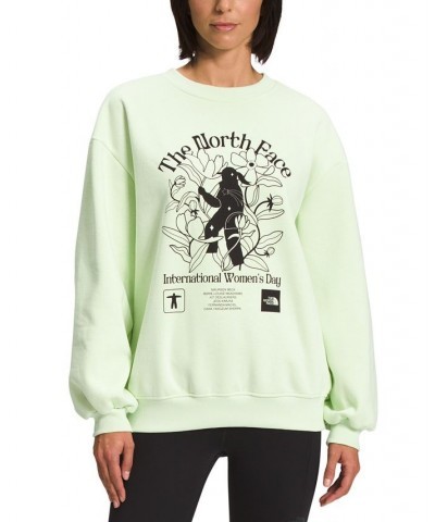 Women's IWD Oversized Crewneck Sweatshirt Lime Cream $35.00 Sweatshirts