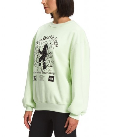 Women's IWD Oversized Crewneck Sweatshirt Lime Cream $35.00 Sweatshirts