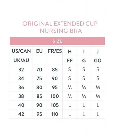 Women's Original Extended Cup Nursing Bra Pink $23.03 Bras