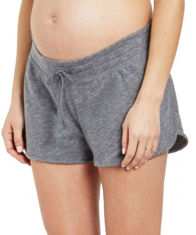 Under Belly French Terry Lounge Maternity Shorts Gray $18.72 Shorts