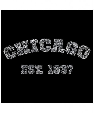 Women's Premium Word Art Flowy Tank Top- Chicago 1837 Black $22.94 Tops