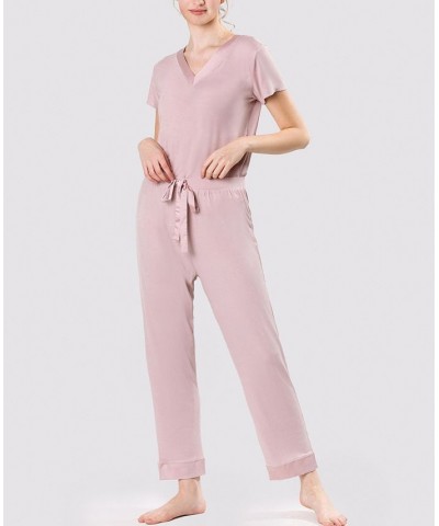 Women's Soft Cotton Cozy Mood Pajama Set Pink $24.53 Sleepwear