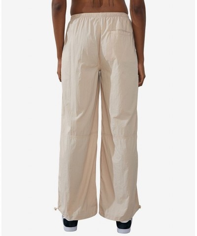 Women's Light Weight Parachute Pants Tan/Beige $37.09 Pants