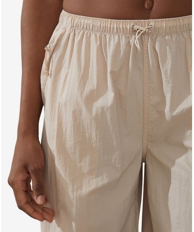 Women's Light Weight Parachute Pants Tan/Beige $37.09 Pants