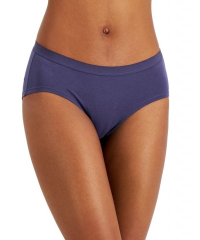 Women's Elastic Waistband Cotton Hipster Underwear Blue $9.43 Panty