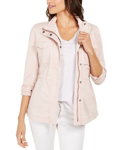 Women's Twill Jacket Pink $21.89 Jackets