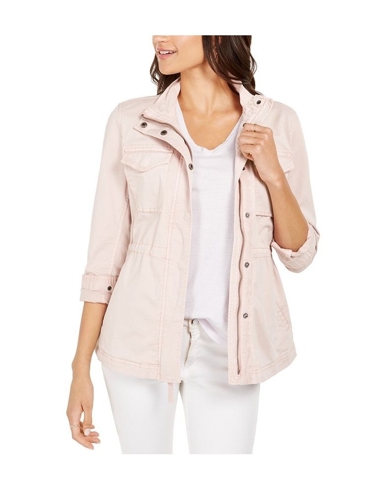 Women's Twill Jacket Pink $21.89 Jackets