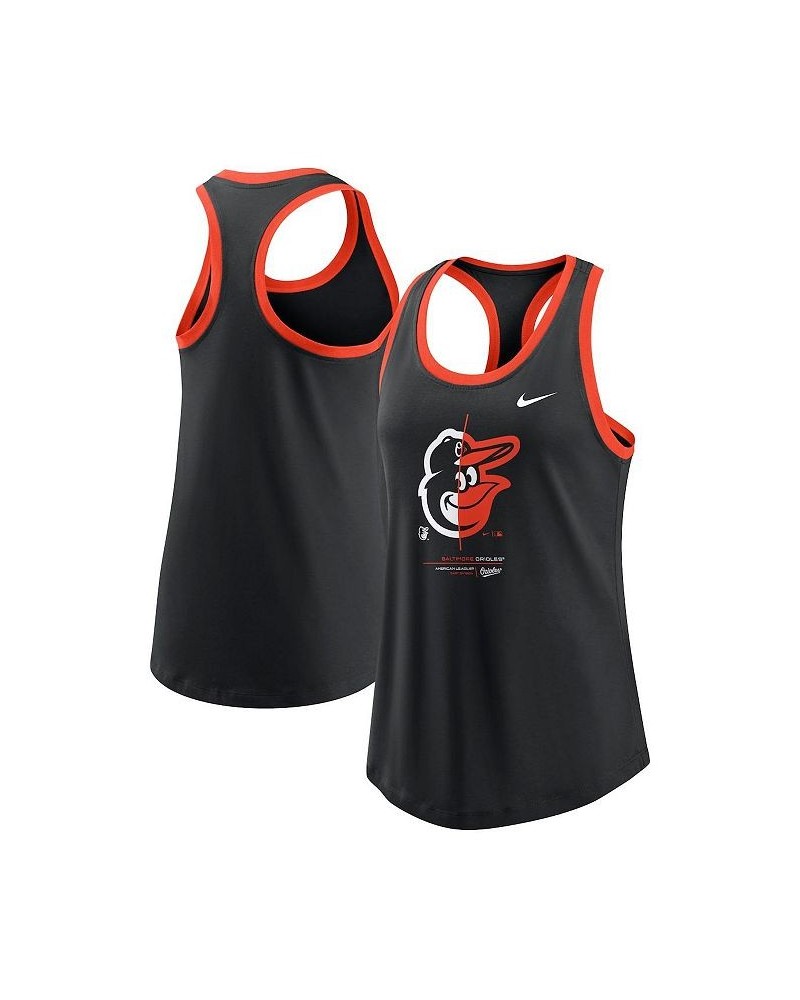 Women's Black Baltimore Orioles Tech Tank Top Black $21.60 Tops