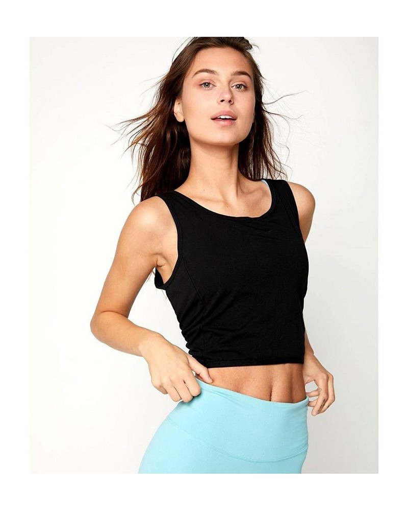 Metamorph Tie Tank for Women Black $31.90 Tops