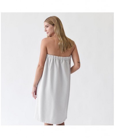 Waffle Terry Bath Wrap for Women White $48.00 Sleepwear