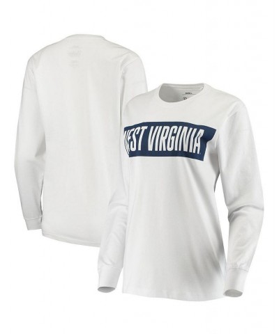 Women's White West Virginia Mountaineers Big Block Whiteout Long Sleeve T-shirt White $18.90 Tops