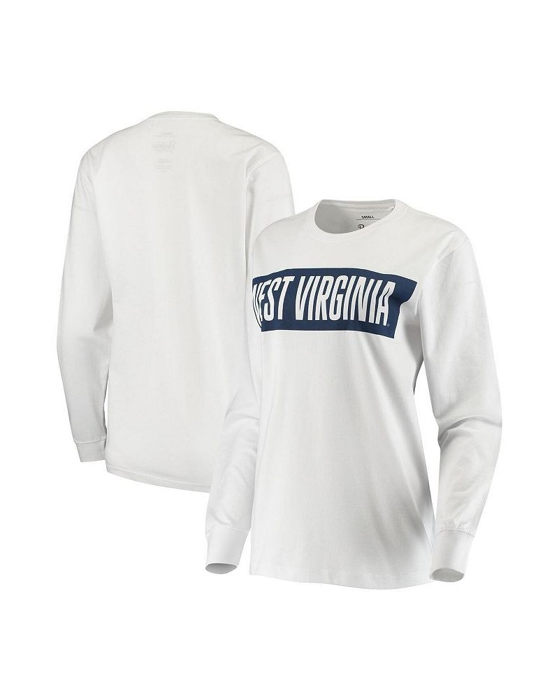 Women's White West Virginia Mountaineers Big Block Whiteout Long Sleeve T-shirt White $18.90 Tops