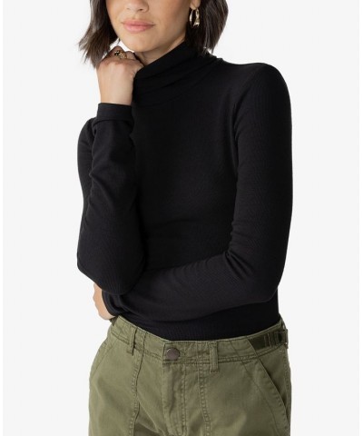 Essential Turtleneck Top Black $34.50 Tops