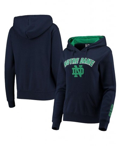 Women's Navy Notre Dame Fighting Irish Arch and Logo 1 Pullover Hoodie Navy $25.20 Sweatshirts