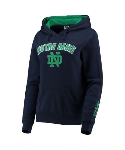 Women's Navy Notre Dame Fighting Irish Arch and Logo 1 Pullover Hoodie Navy $25.20 Sweatshirts