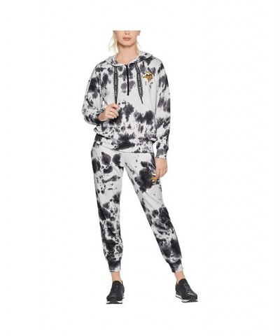 Women's White and Black Minnesota Vikings Dakota Oversized Tie-Dye Half-Zip Hoodie White, Black $52.50 Sweatshirts