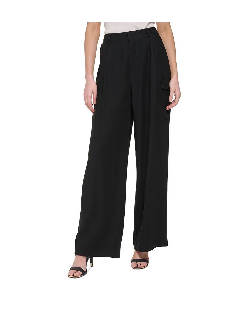 Women's High-Rise Wide-Leg Pants Black $49.98 Pants