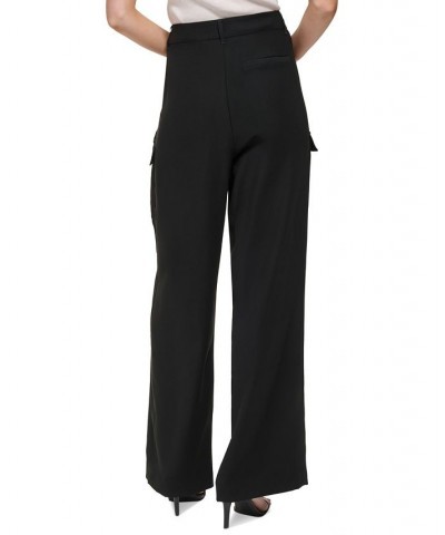 Women's High-Rise Wide-Leg Pants Black $49.98 Pants