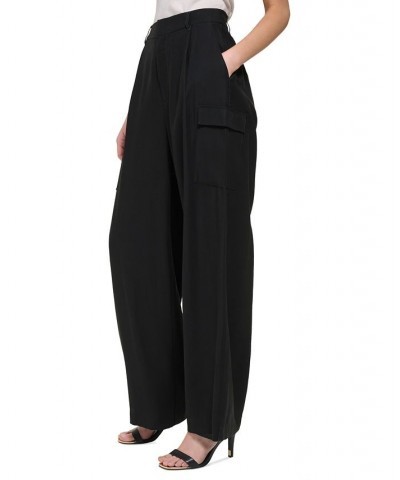 Women's High-Rise Wide-Leg Pants Black $49.98 Pants