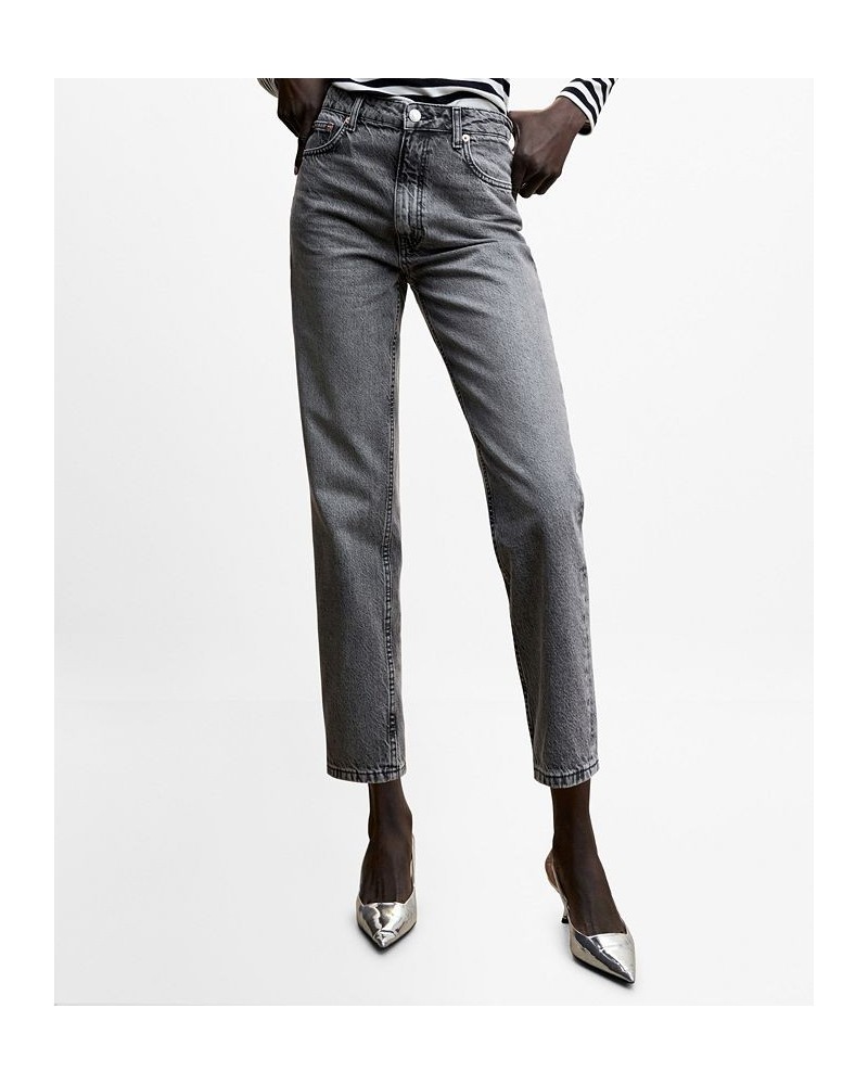 Women's Mom High-Waist Jeans Open Gray $35.00 Jeans