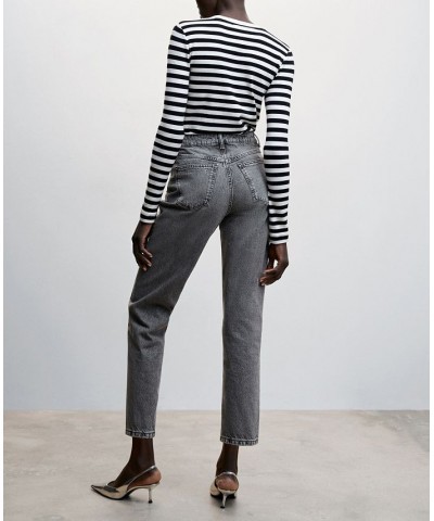 Women's Mom High-Waist Jeans Open Gray $35.00 Jeans