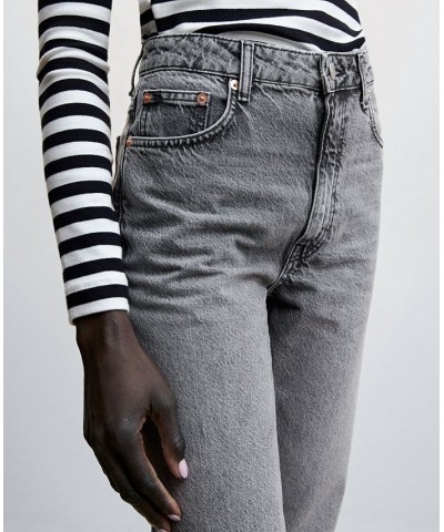 Women's Mom High-Waist Jeans Open Gray $35.00 Jeans